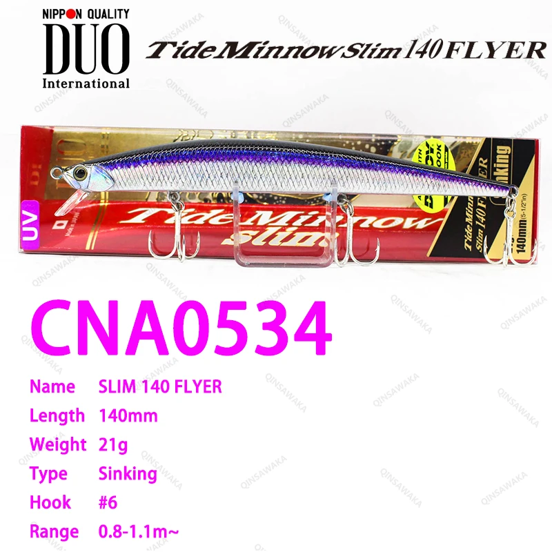 Original Japan DUO Tide Minnow SLIM 140SP 140 FLYER Fishing Lure