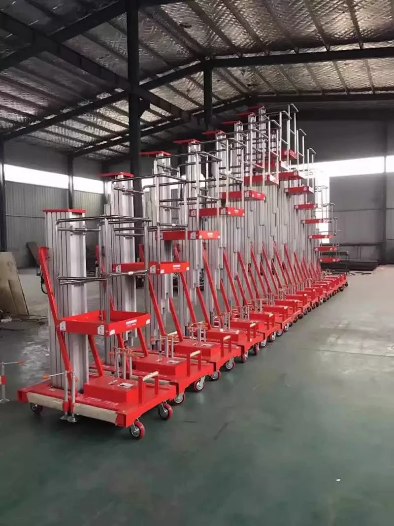 500kg 2-12m Small Mobile Electric Scaffold Aluminum Ladder Work Lift Tables 12 Meters Height