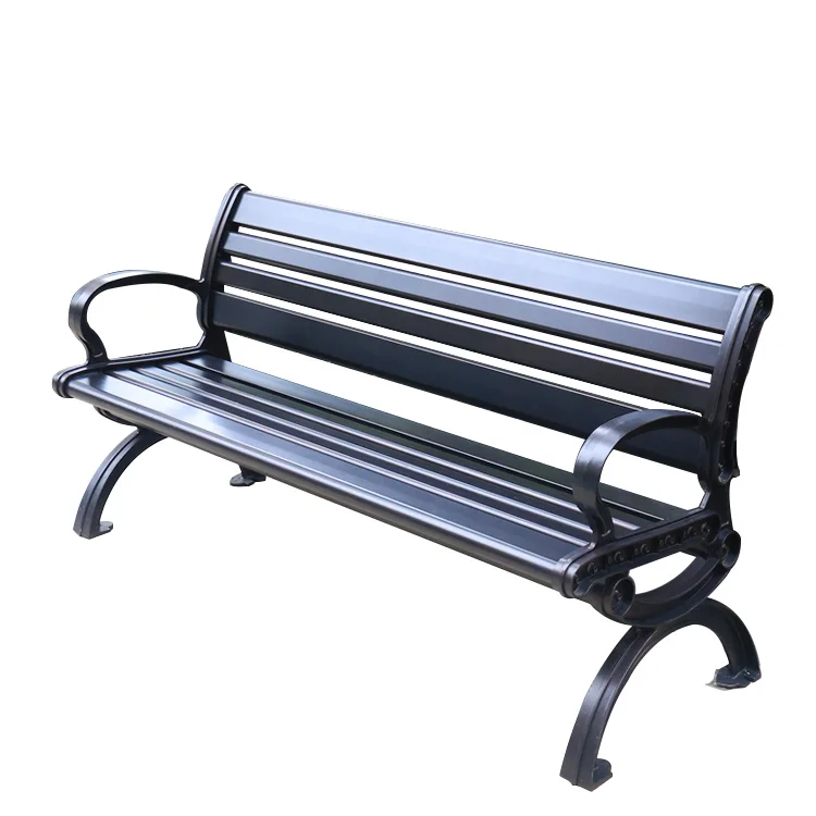 

Modern Public Aluminum Steel Wooden Park Bench For Church Steel Design Garden Custom Solid Wood Sitting Metal Outdoor Bench