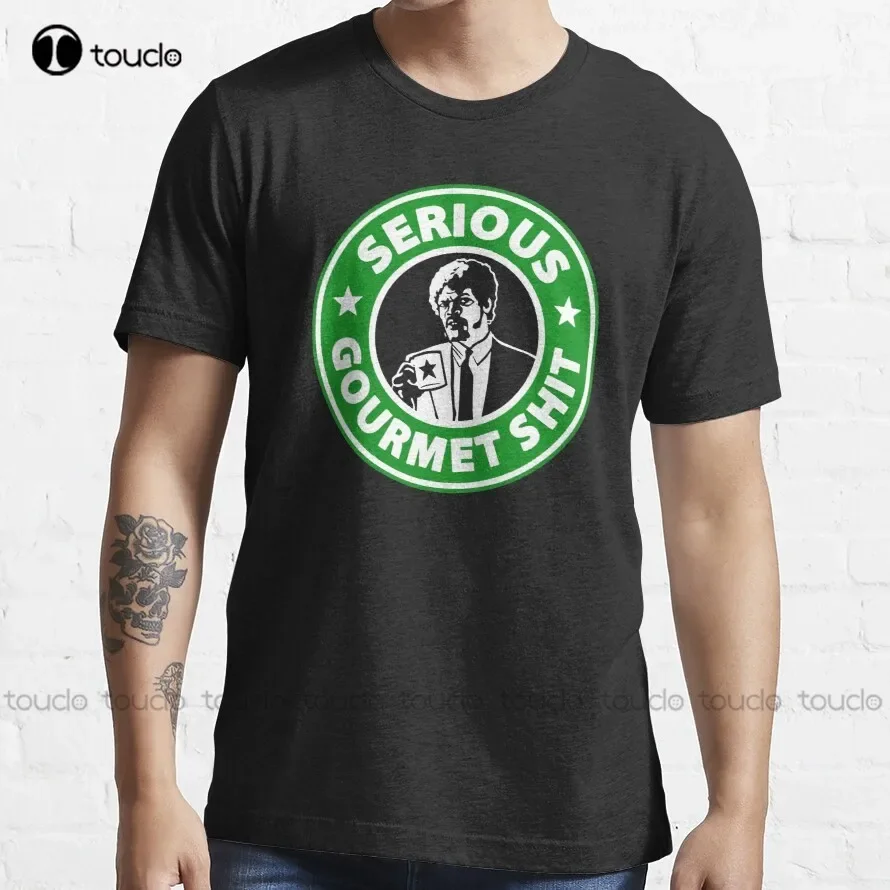 Serious!!! Gourmet Shit samuel l jackson pulp fiction movie 90s tarantino T-Shirt men shirts fashion Custom aldult Teen unisex