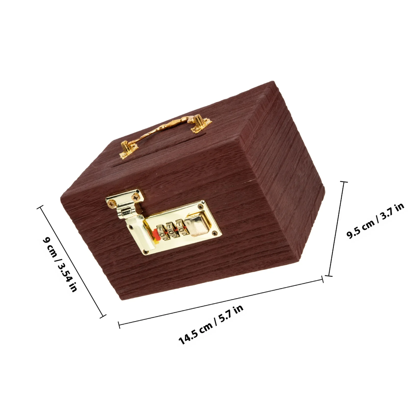 Wood Treasure Box Creative Password Lock Multi-Function Coin Bank For Kids Decorative Storage Box Vintage Money Case