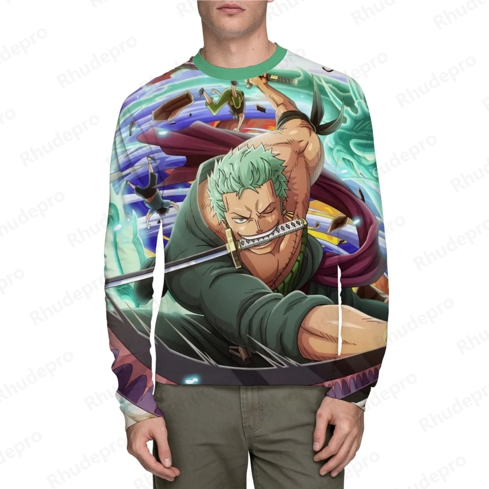 Ein Stück beliebte Anime T-Shirt 3d Japan Harajuku Anime Männer Langarm Cosplay Ruffy Shirt gedruckt Herbst Herren bekleidung Tops