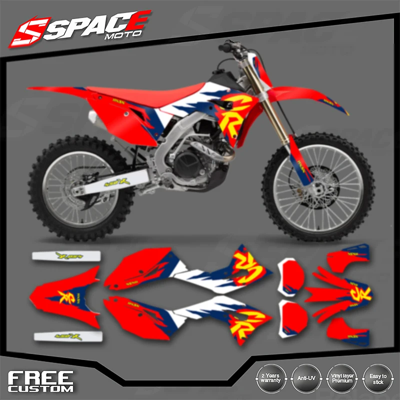 

SPACE Custom Motorcycle Graphics Background Decal Decals Stickers Kits for HONDA CRF 2018-2021 CRF250RX 2017-2020CRF450RX 09