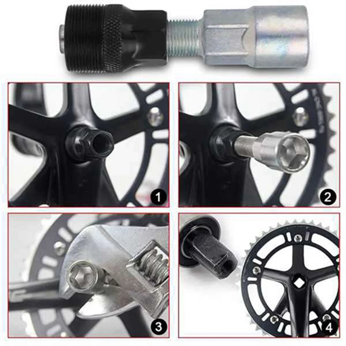 

ADD-6 Pcs Bicycle Repair Tool,Crank Puller,Freewheel Cassette