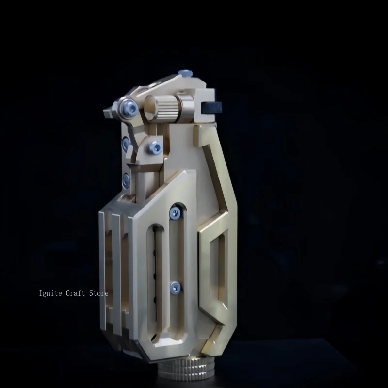 

Original design：CNC integrated hollow brass punk fuel lighter,handmade brass collectible lighter,cigarette accessories,men gift