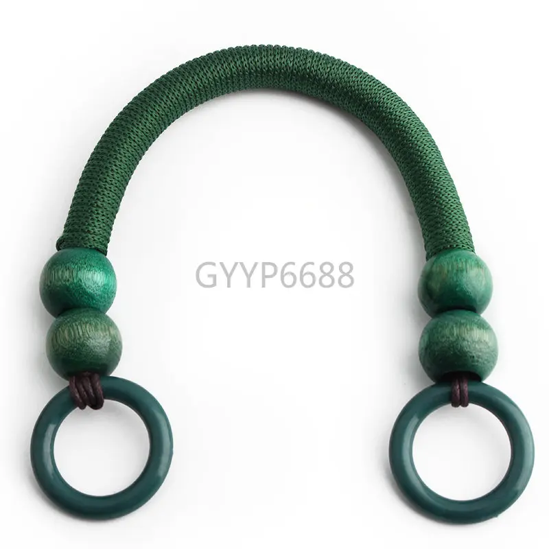 2-10-30PCS Nylon Wooden Beads Rope Handles For Handbag Shoulder Handmade Bead Rope Bag Handle DIY Purse Strap Bags Accessories