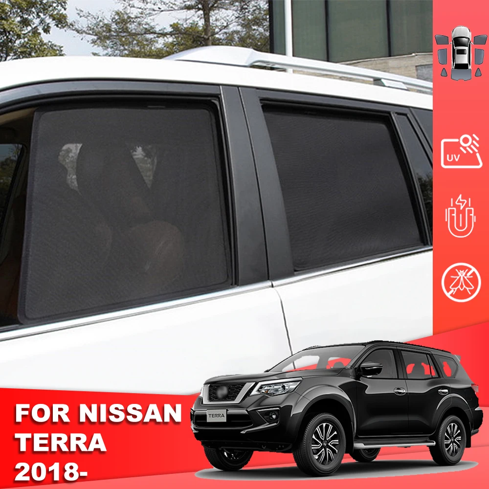 

For Nissan Terra D23 2018-2024 Magnetic Car Sunshade Shield Front Windshield Curtain Rear Side Baby Trunk Window Sun Shade Visor