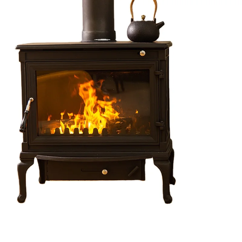Heating-equipment Bio Fuel Wood Fireplace Indoor Wood Burning Fireplace Cast Iron Wood Stove China Industry