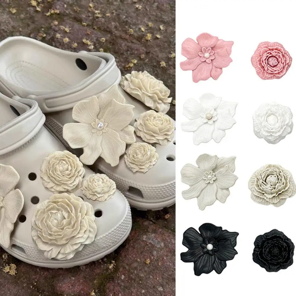 

Fashion Flower Shoe Charms Slide Sandal Garden Shoe Decoration Hole Shoe Buckles DIY Shoe Flower 3D Flower Shoe Charms Set 2025