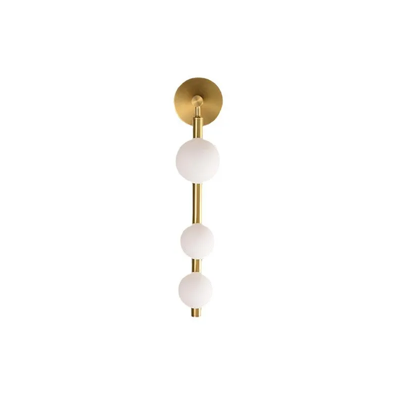 

Nordic Golden Metal Wall Lamp Simple Light Luxury Hotel Bedroom Room Lamp Work Living Room Wall Bedroom Bedside Glass Lights
