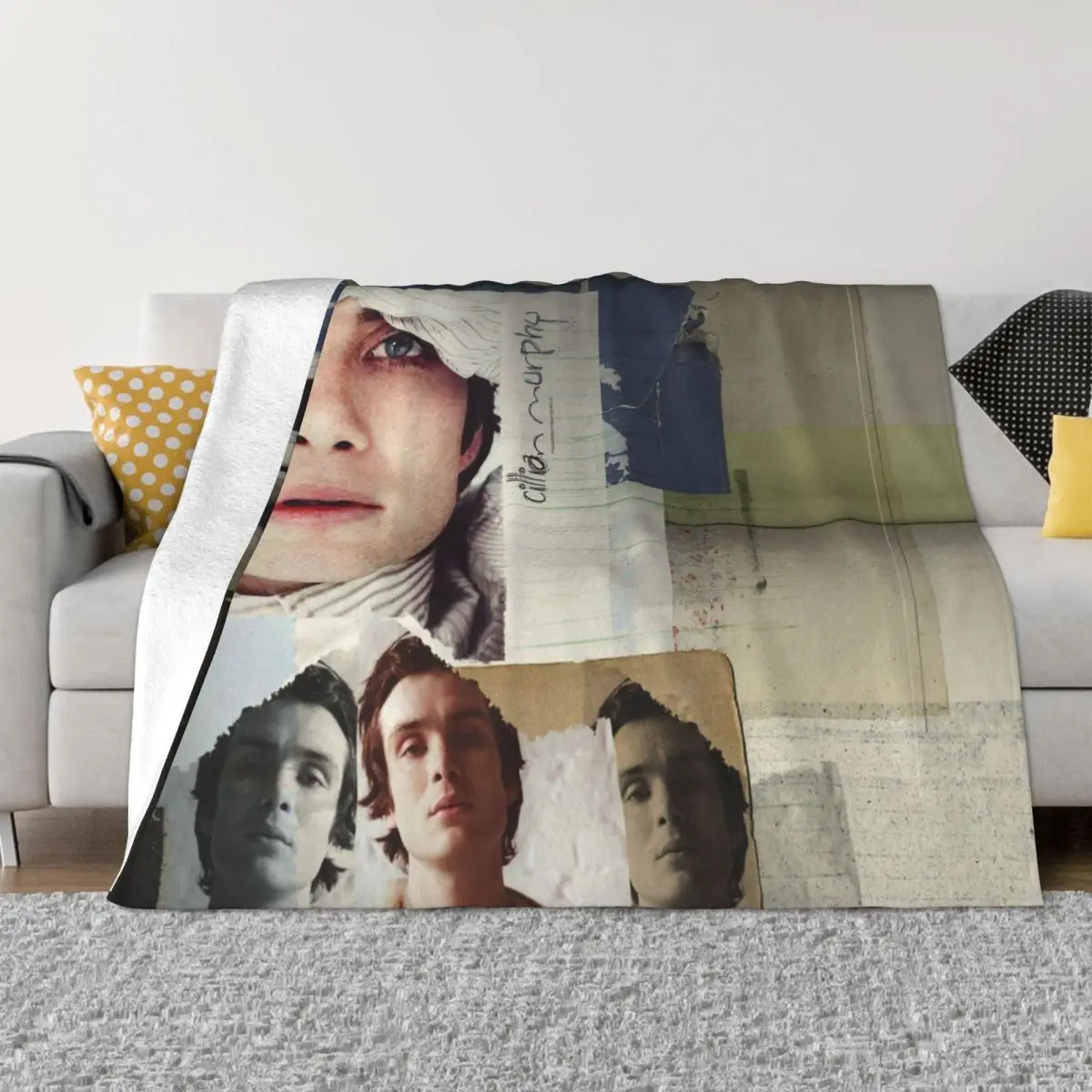 

Cillian Murphy Actor Blanket Fleece Print Tv Show Lover Breathable Super Soft Throw Blanket for Sofa Travel Bedding Throws