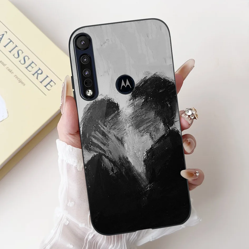 Case For Motorola One Macro Cover Cool Fashion Painted Soft Silicone Matte Phone Cover For Moto One Vision Bumper XT1970-1 Coque