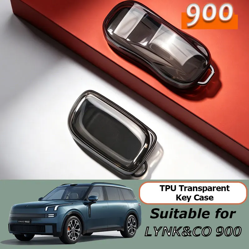 For Lynk & Co 900 2025 Car Transparent Key Case Soft TPU Remote Control Protect Cover Car Key Keychain Fob  Auto Accessories