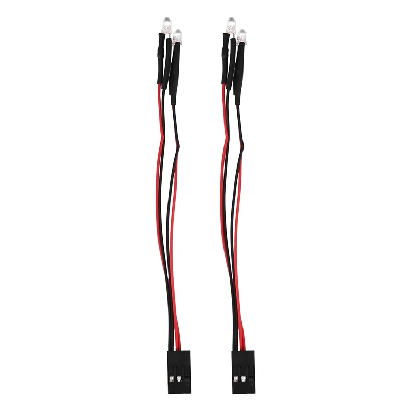 YSUN-2Pcs 2 LED lumières phares pour 1/24 RC voiture sur chenilles axiale SCX24 90081 AXI00001 AXI00002 pièces de mise à niveau