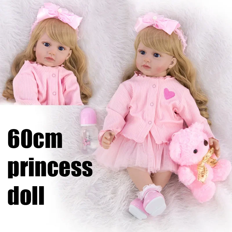 60CM High Quality Reborn Toddler Princess Girl Doll  Lifelike Baby Bonecas Bebe Doll Reborn Menina