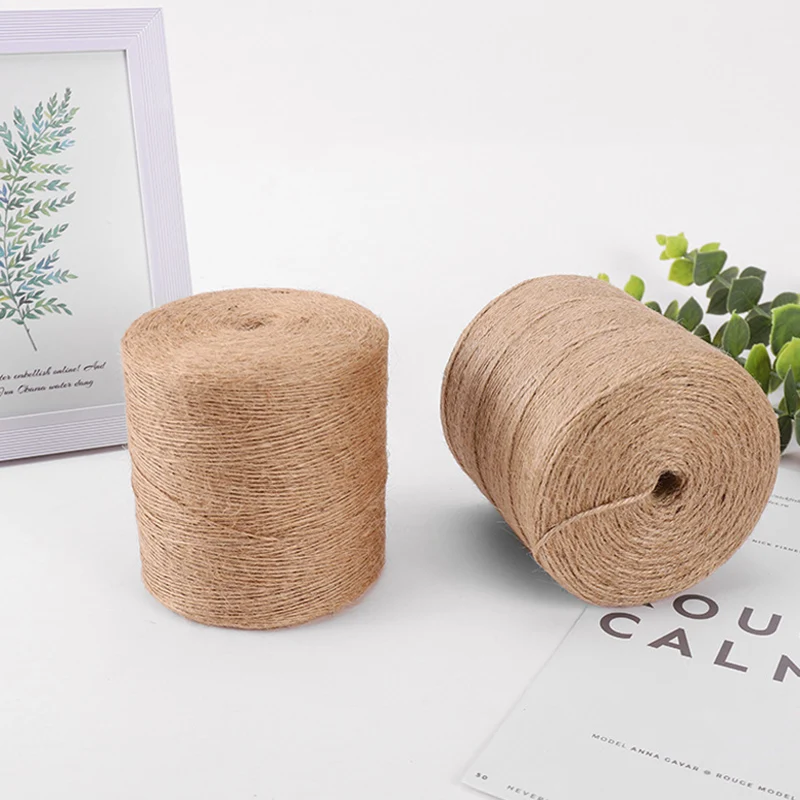 

500/1000M 1mm 2mm Natural Vintage Jute Rope String Twine Crafts DIY Sewing Party Wedding Home Decortion