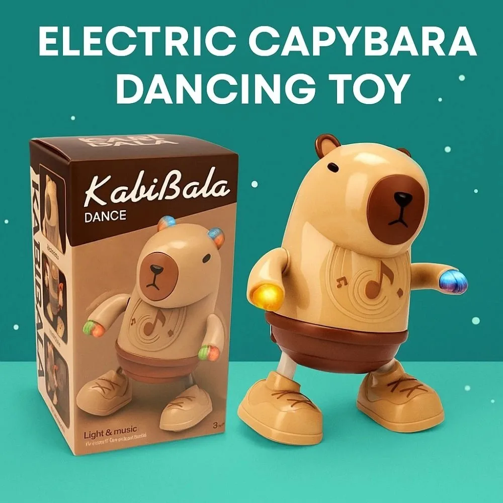 

Электрическая капибара для пения и танцев, левая и правая танцевальная качающаяся рука, танцевальная игрушка капибары с музыкальным освещением, прочная
