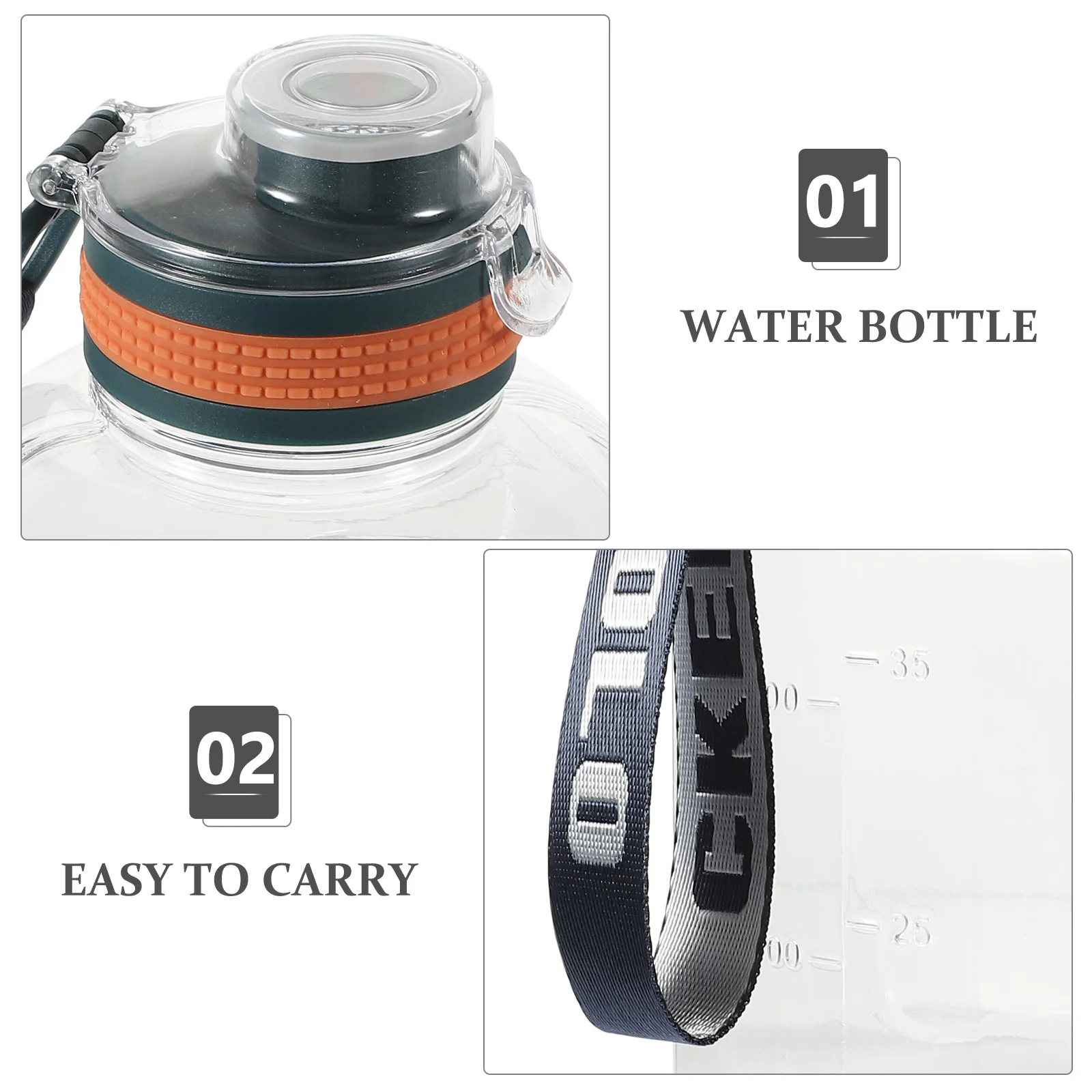 

Large Capacity Outdoor Sports Bottle Reusable Portable Fitness Plastic Kettle For Gym Running Hiking Camping Exercise Big Size