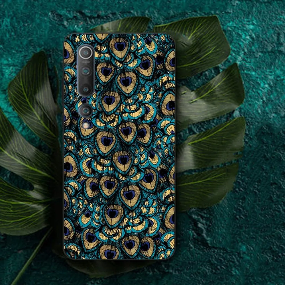 Peacock Feather Phone Case For Redmi Note 4 X 5 A 6 7 8 T 9 9S 10 11 11S 11Epro Poco M3 Pro