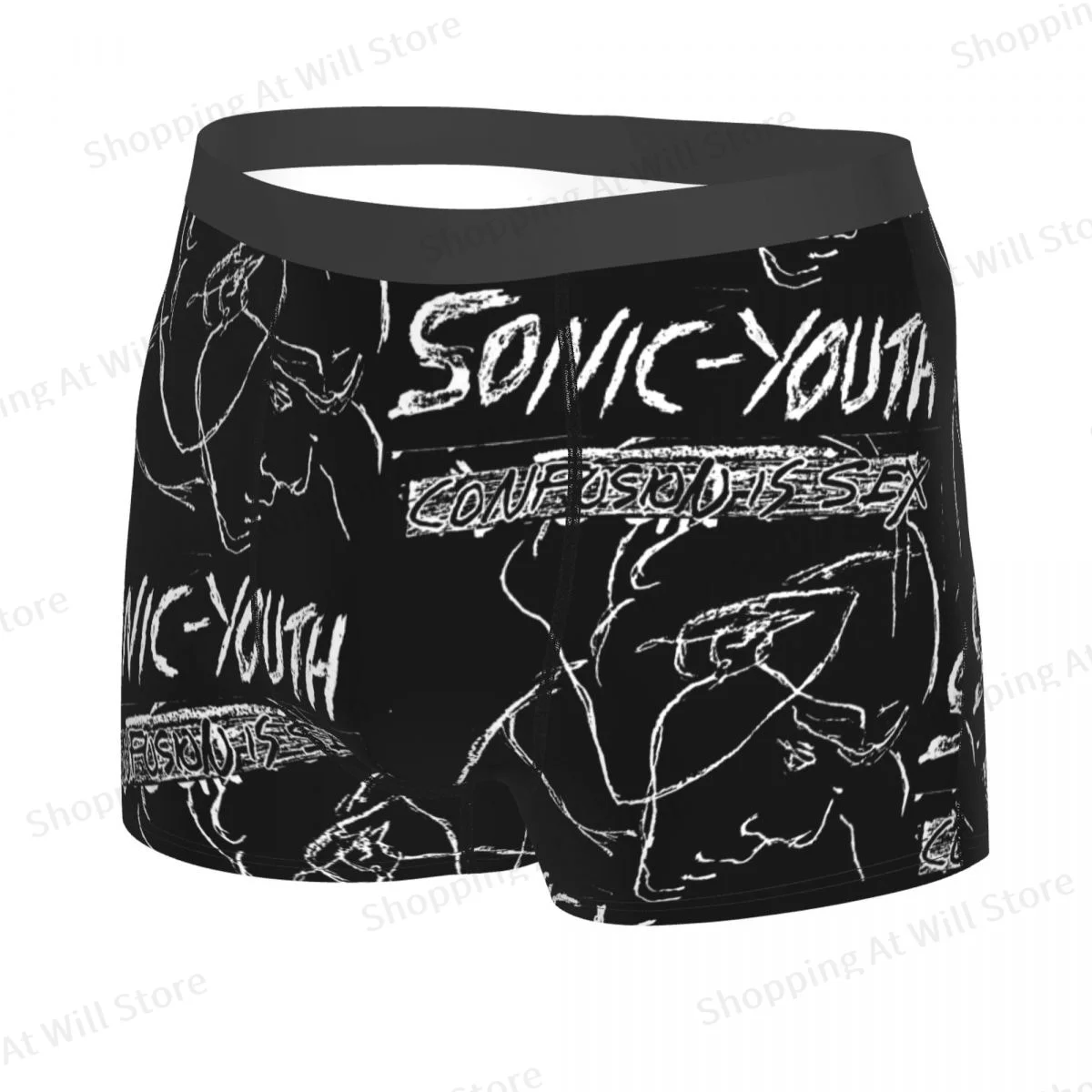 Crazy Design Heat And Youth Flash Sonic Youth Men Boxer Briefs Sonic Youth Highly Breathable Underpants Print Shorts Gift Idea