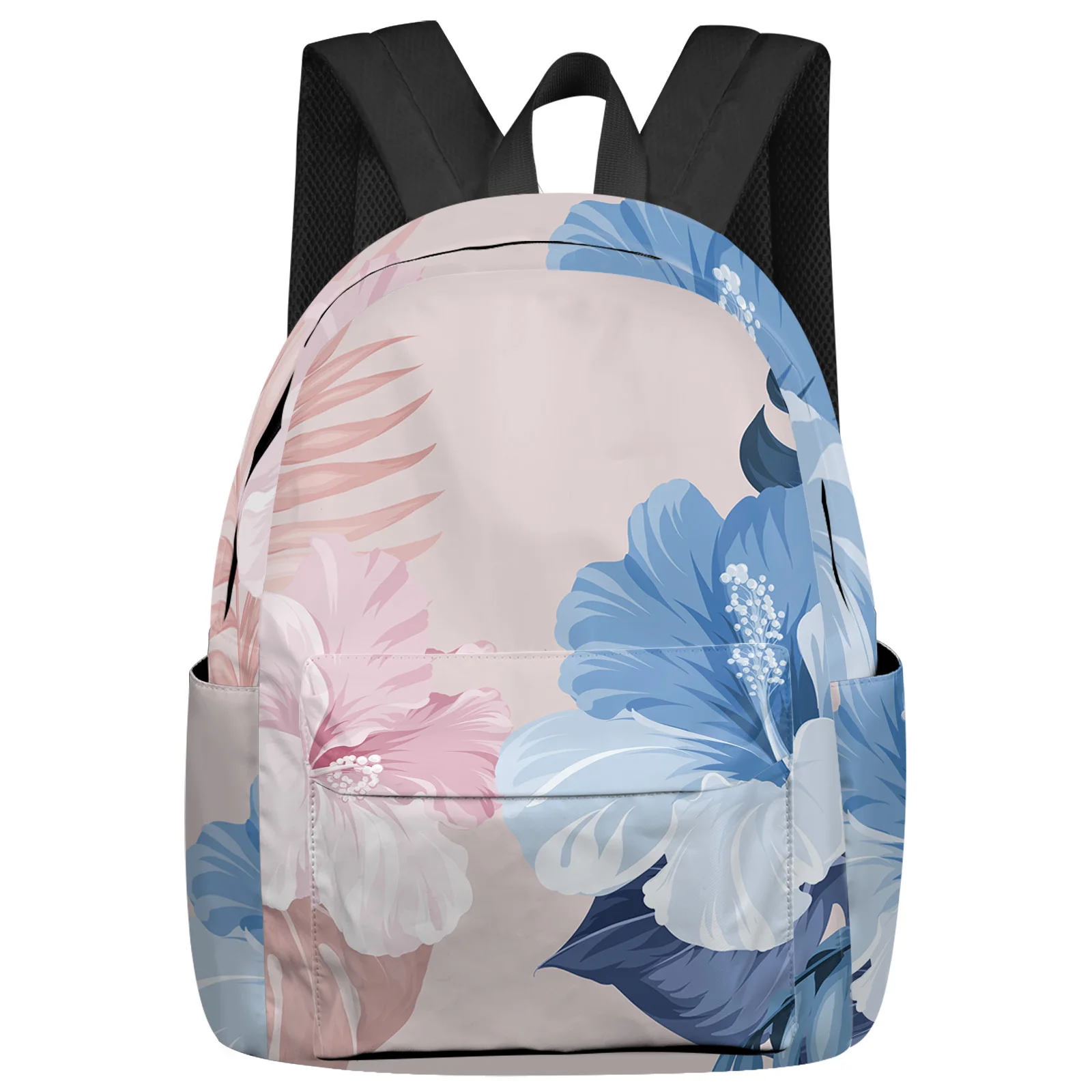 

Hibiscus Leaf Fresh Backpack Students Casual Travel Large Handbags High Capacity Schoolbag Teenager Bookbag