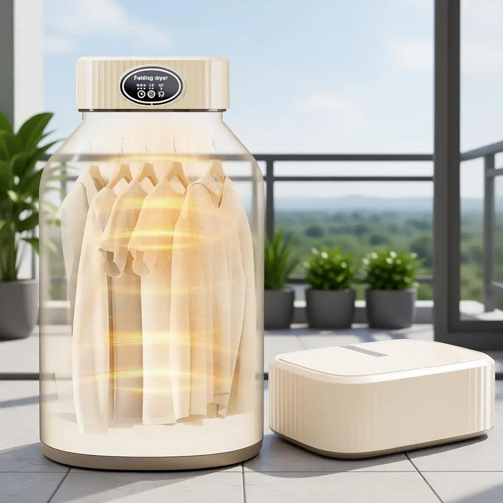 

Портативная сушилка для одежды, мини-сушилка с регулируемым таймером, компактная сушилка для белья для автодомов, общежитий, путешествий