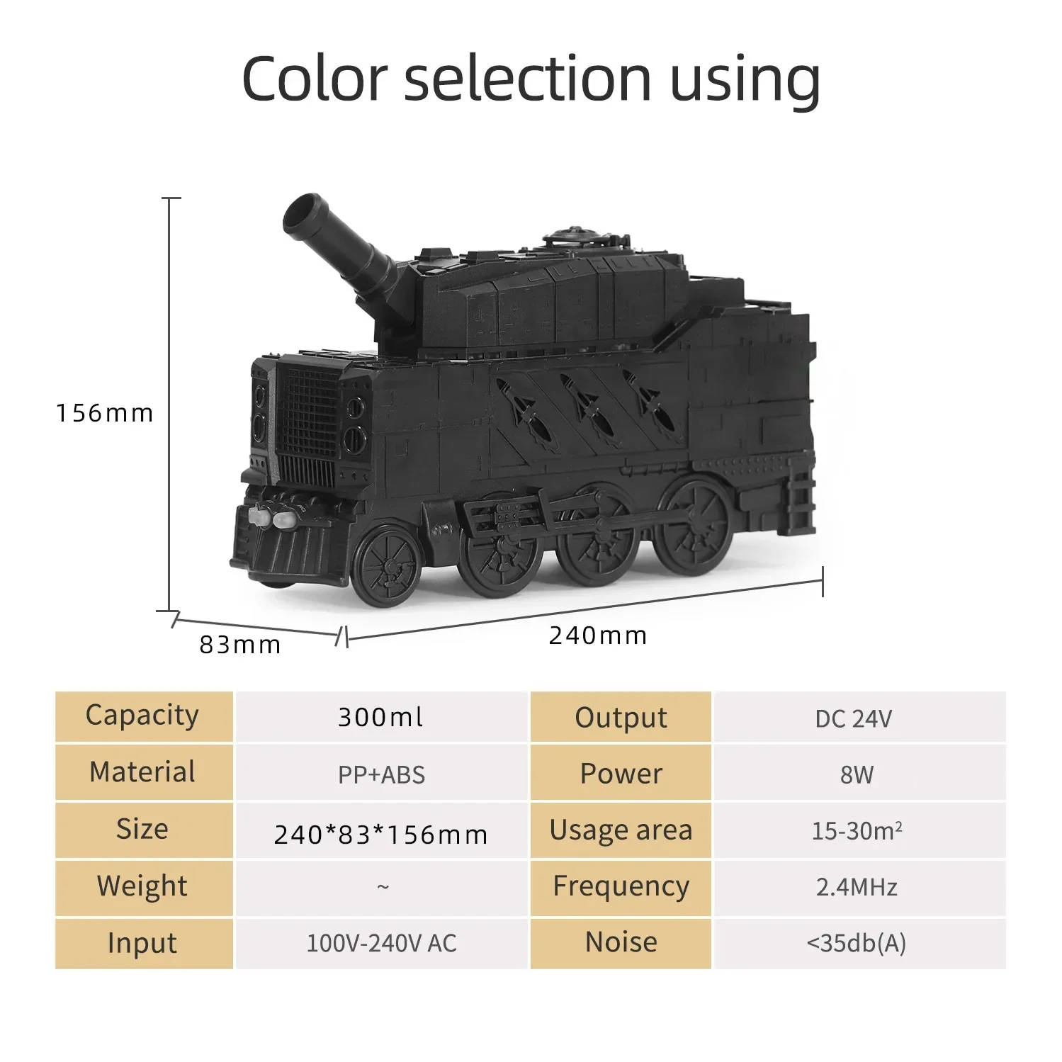 2024 New Ultrasonic Aromatherapy Machine Tank Spit Circle Aromatherapy Lamp Spit Circle Hundred Fog Meter Home Train Humidifier