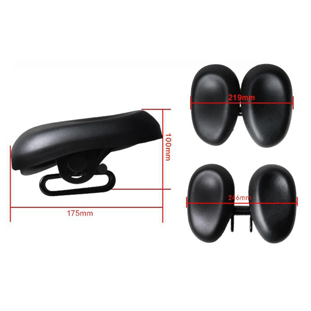 Bike Saddle No Nose Width Adjustable Bicycle Seat Soft Shock Absorbing Bicycle Cushion Cycling Seat Bicycle Riding Accessories