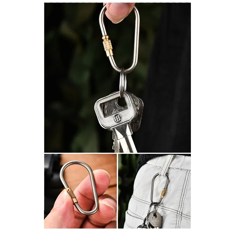 Titanium Alloy Water Droplet Keychain Outdoor Multifunctional Hanging Tool