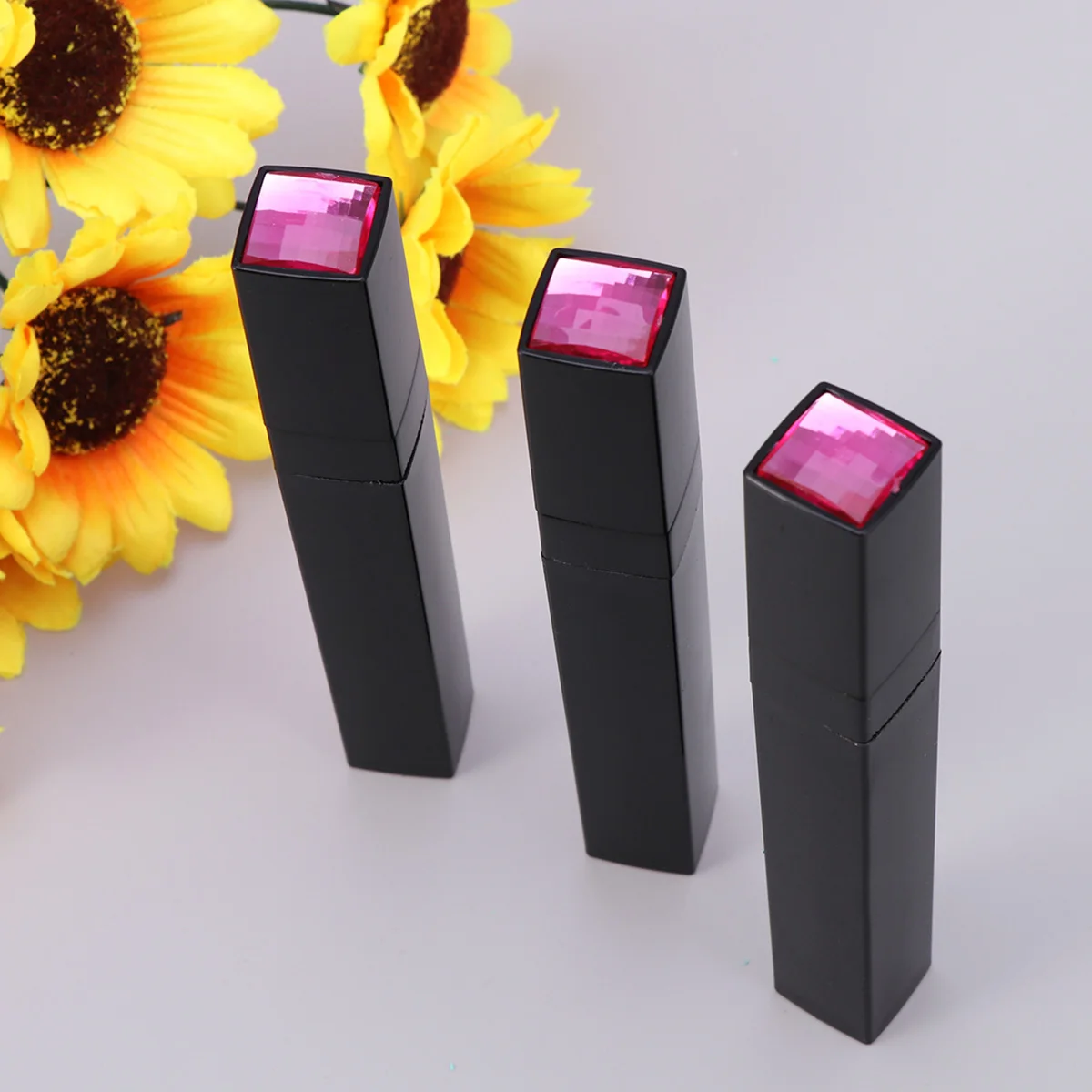 3 Stuks 12G Vierkante Lege Mascara Flessen Zwart Lichtgewicht Compact Lekvrij Reizen Wimper Lijm Eyeliner Buis Container