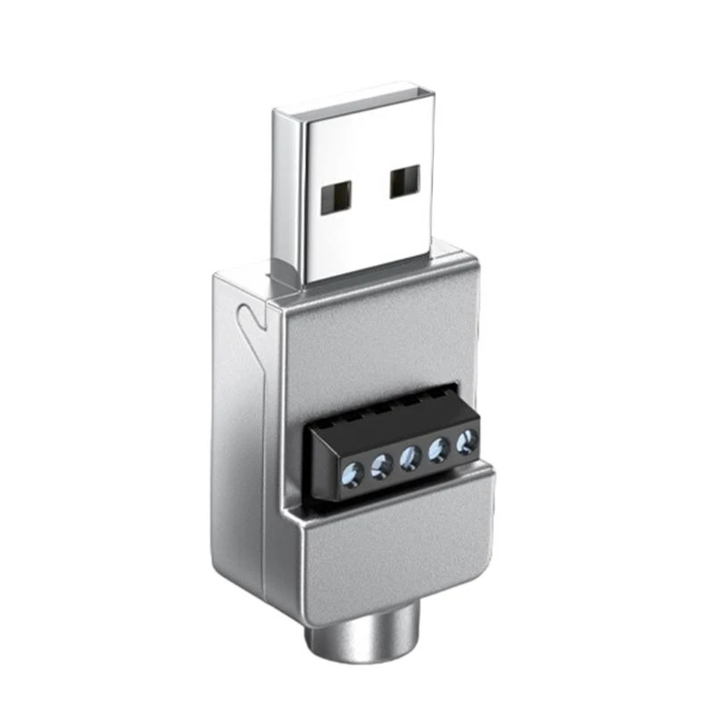 Adaptador bloque bloqueo sin soldadura tornillo conector USB 2.0