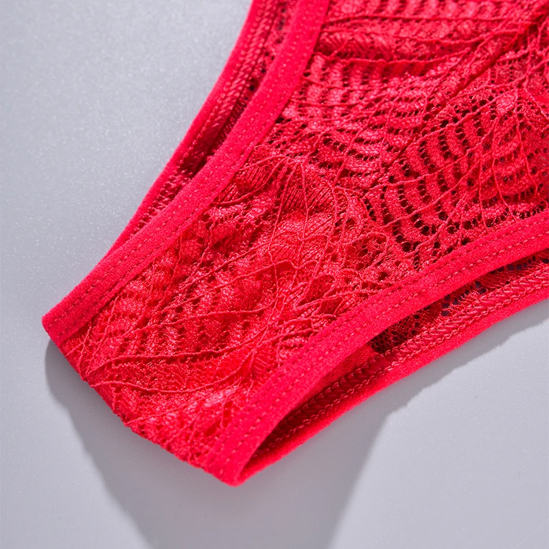 3ks nádherné krajkové duté kouzlo svádět dámské spodní prádlo pot knock prodyšné dámské kalhotky pohodlné cool spodní prádlo - náhled 5