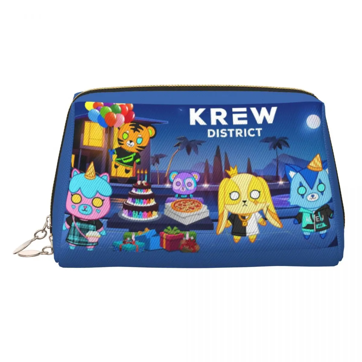 

Женские косметички с рисунком ItsFunneh Krew District, дорожный органайзер для макияжа, сумка для хранения туалетных принадлежностей, чехол для комплекта Dopp