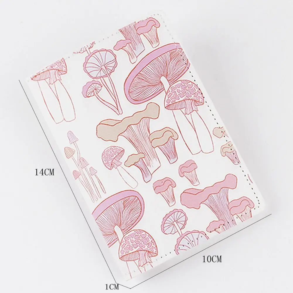 Cartoon Pattern Passport Holder Travel Accessories Mushroom Leather Women Men Travel Passport Cover Case Card ID Holders