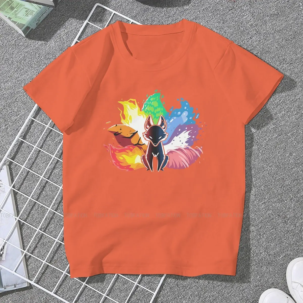 Kitsune Casual TShirt Nine Tailed Fox Beautiful Fantasy Printing Tops Casual T Shirt Female Tee Unique