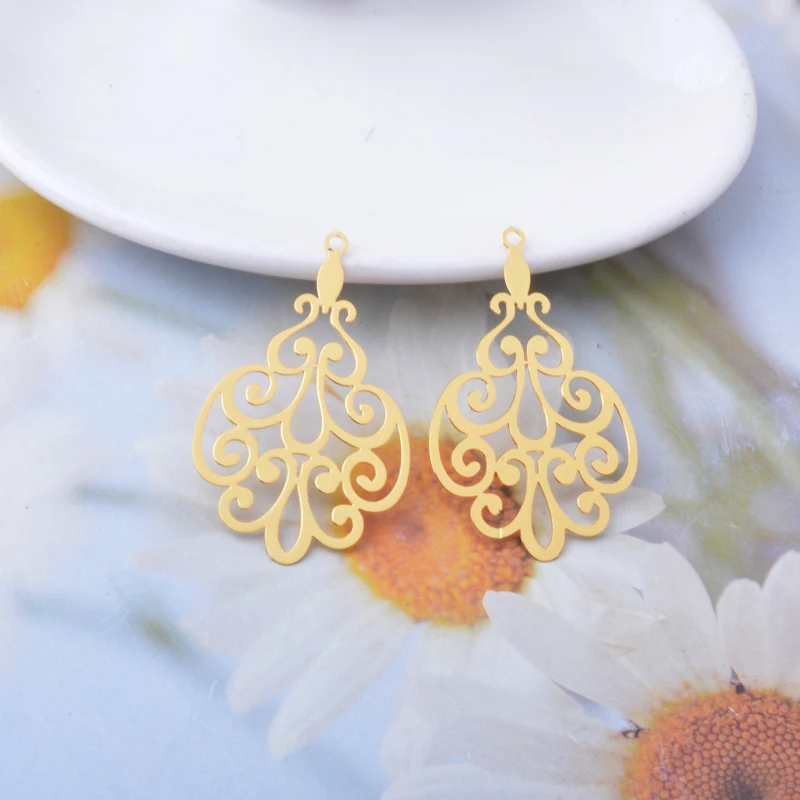 30 Stück AB8030 Messing-Blumenanhänger Bunte Charms DIY Schmuck Ohrringe Herstellung – Detail 6