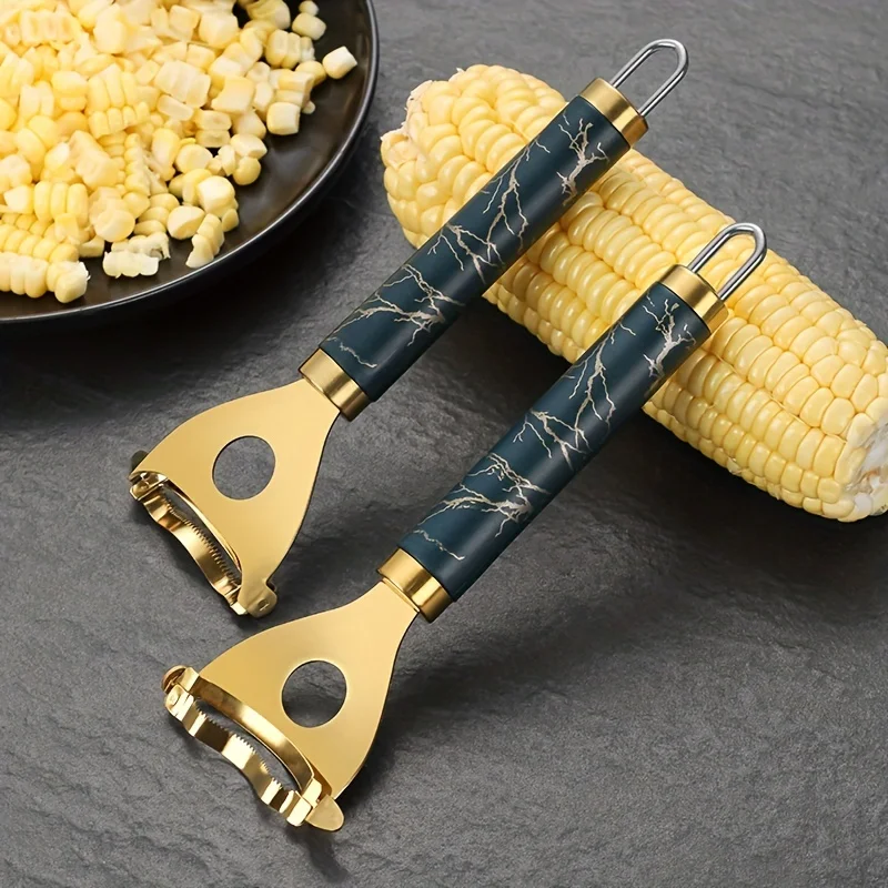 1pc, Corn Planer, Corn Stripper, Stainless Steel Corn Cob Stripper, Household Corn Peeler, Reusable Corn Thresher, Creative - view 6