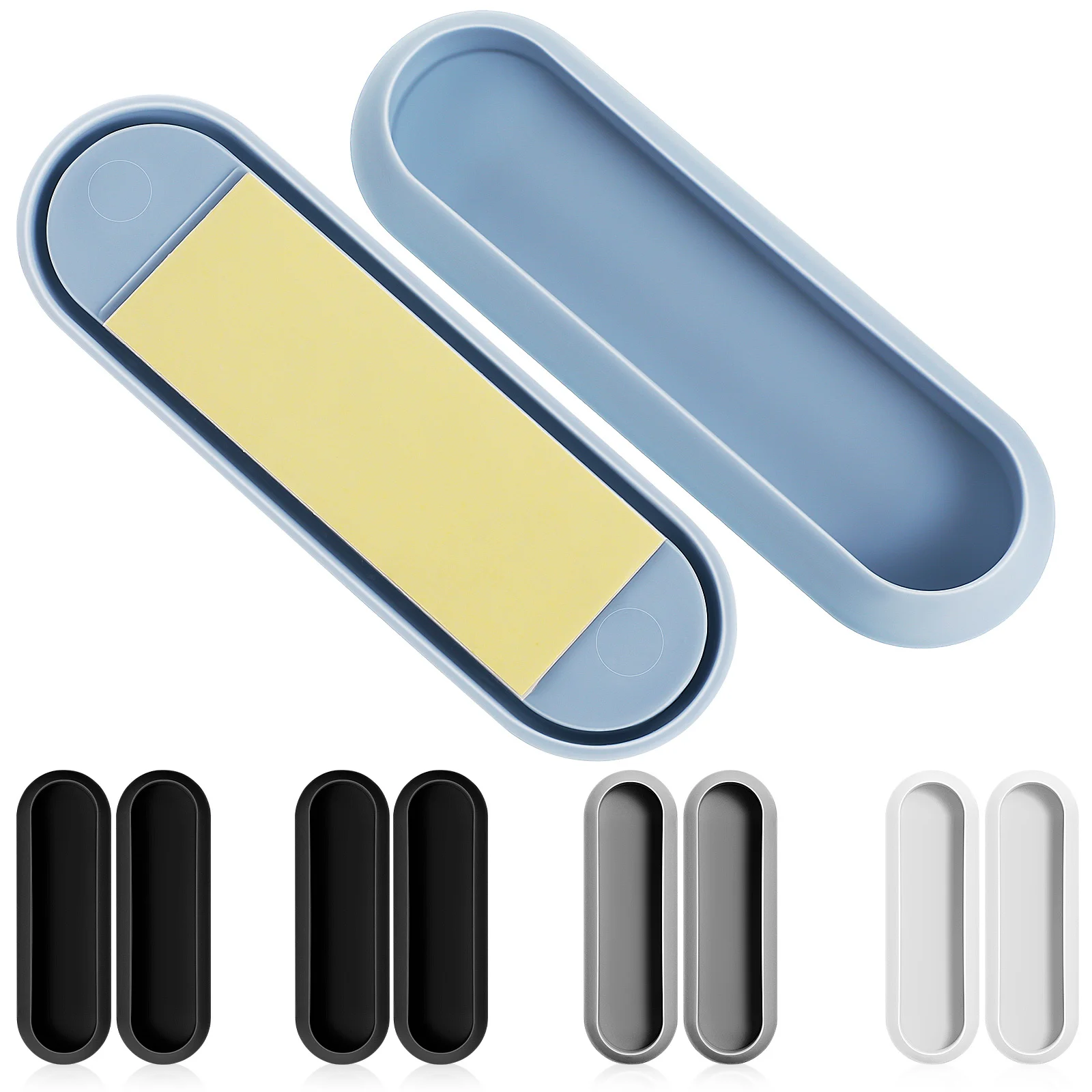 

10Pcs Adhesive Finger Pulls Furniture Sliding Door Window Handles No Drill Easy Installation Multiple Colors Finger Pulls