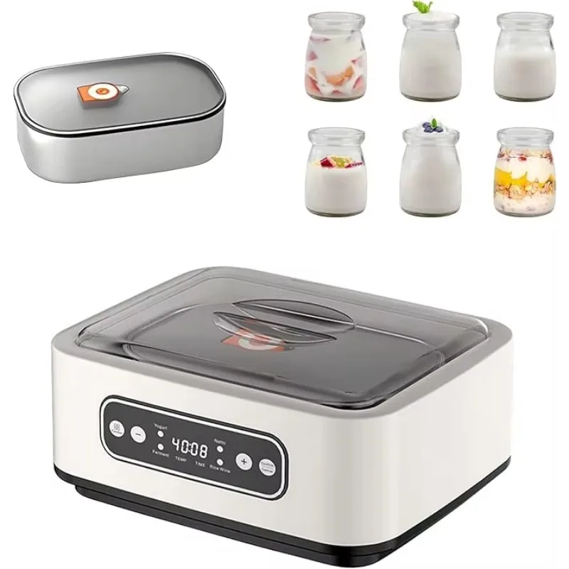 

1.6L Multi-Function Automatic Larger Yogurt Maker Homemade Rice Wine Fermente for Natto Fermentation Cup-Dividing Yogurt Machine