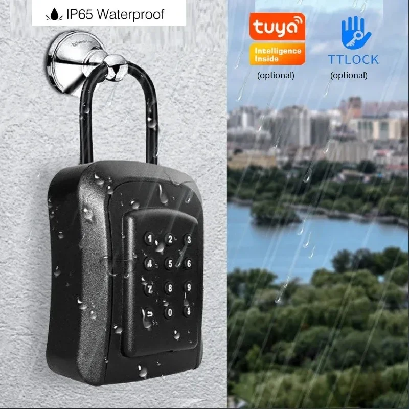 IP65 Intelligent Outdoor Password Key Box TTLOCK/TUYA APP Multifunctional Smartt Lock Box Homestay Large Capacity Key Box