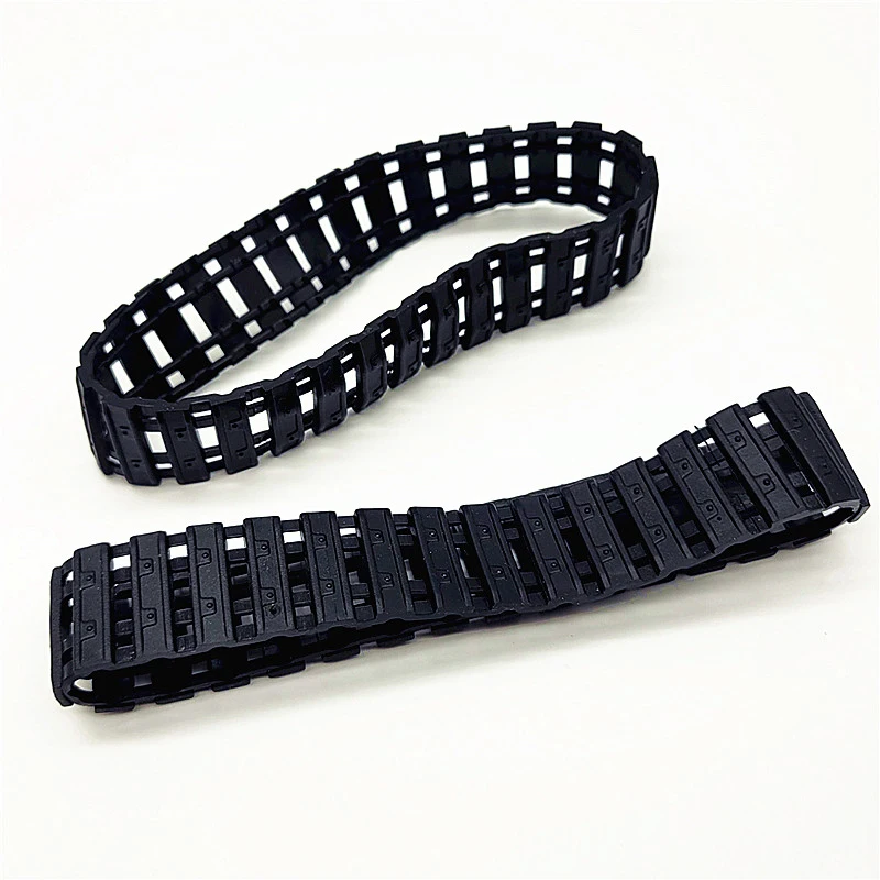 4 pièces piste en caoutchouc 140mm/210mm Double plié longueur 23mm largeur Absorption des chocs tampon tampon accessoire pour Robot/réservoir sur chenilles RC