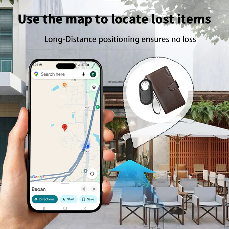 4-PCS جهاز تعقب لمسافات طويلة أندرويد مع غلاف سيليكون لجوجل فايند هاب محدد الصوت العلامة الذكية لبيكسل موتورولا فيفو GMS #3