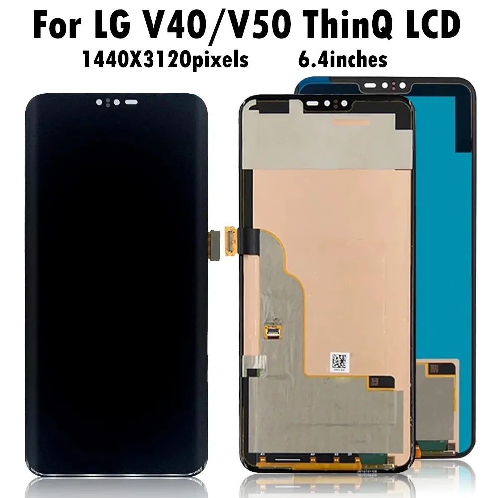 For V40 V50 LCD AMOLED For LG V40 ThinQ LCD Display With Frame Touch Screen Digitizer For LG V50 ThinQ LCD Screen Replacement