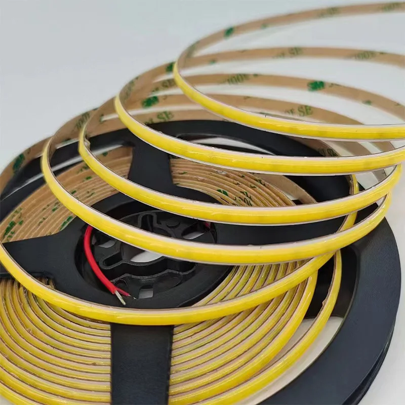 

5 м 12 В 24 В Узкая 3 мм 5 мм 8 мм Светодиодная лента FCOB 3000k 4000k 6000k Красный Зеленый Синий Желтый Оранжевый Ледяной Синий Розовый Линейная Лента Подсветка