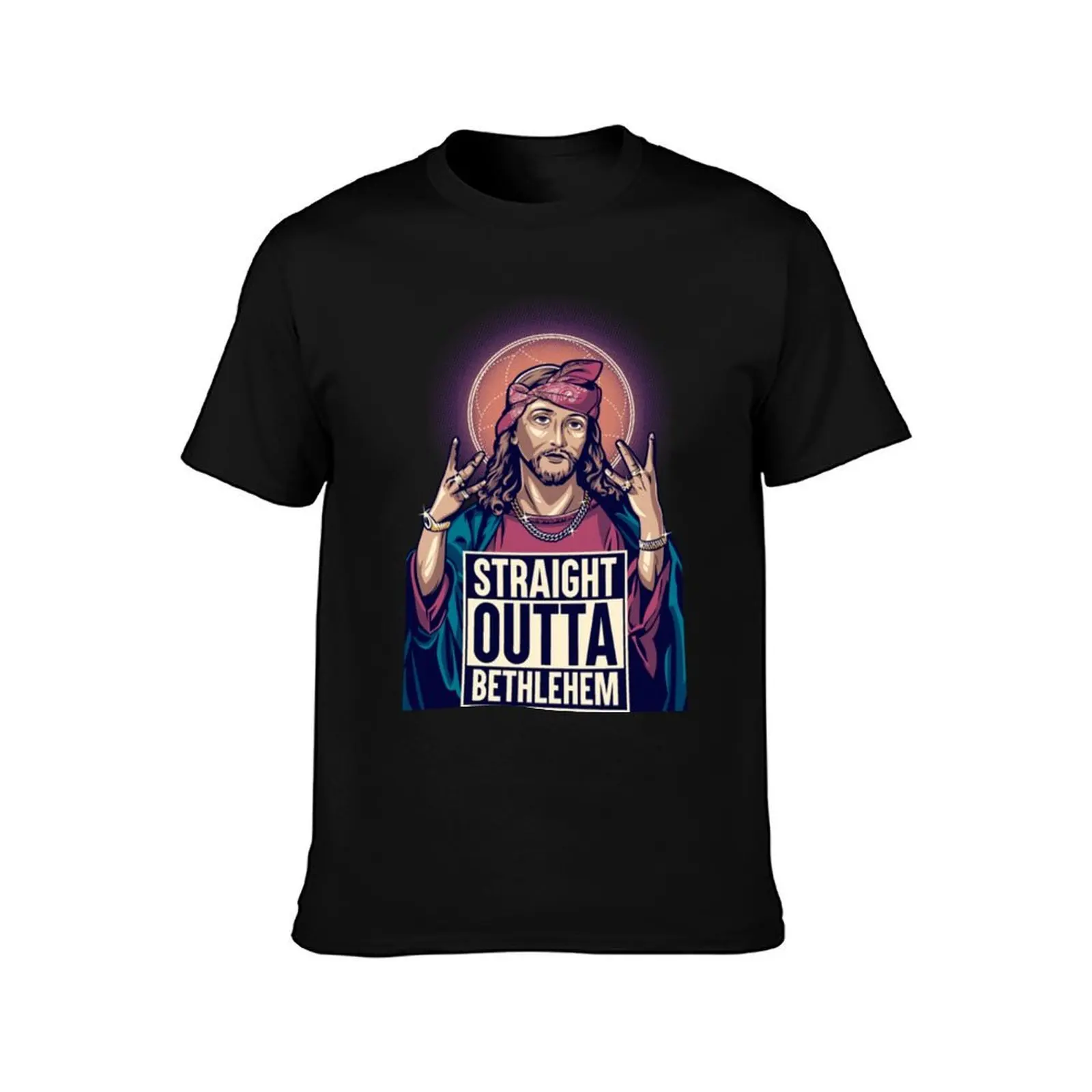 Jesus outta Bethlehem - Straight Outta T-Shirt, Summer Casual Cotton Tee, Oversized Streetwear Tops, Vintage Graphic Print