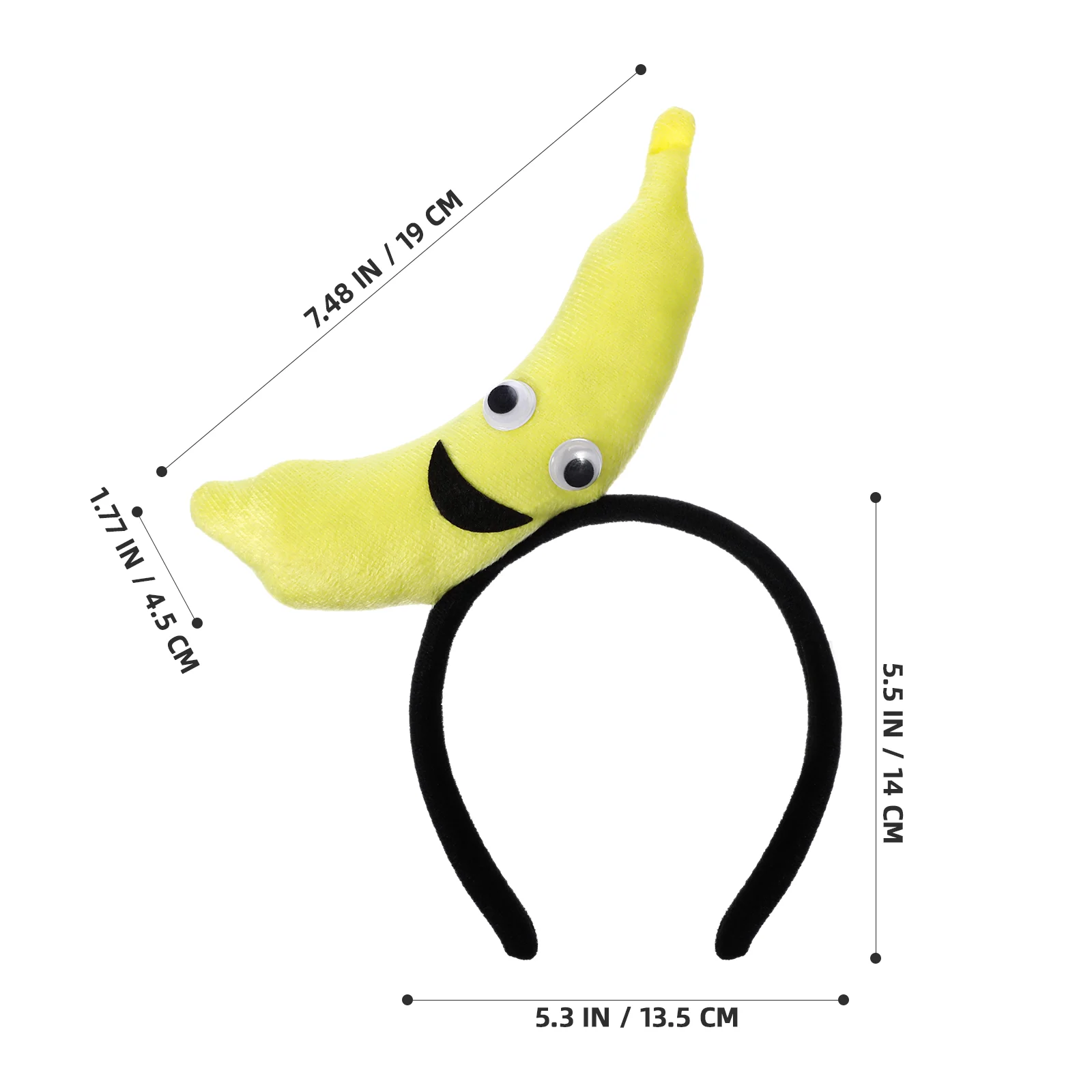 Elastic Women's Yellow Hair Accessories Inflatable Costume Banana Headwear Party Hoop