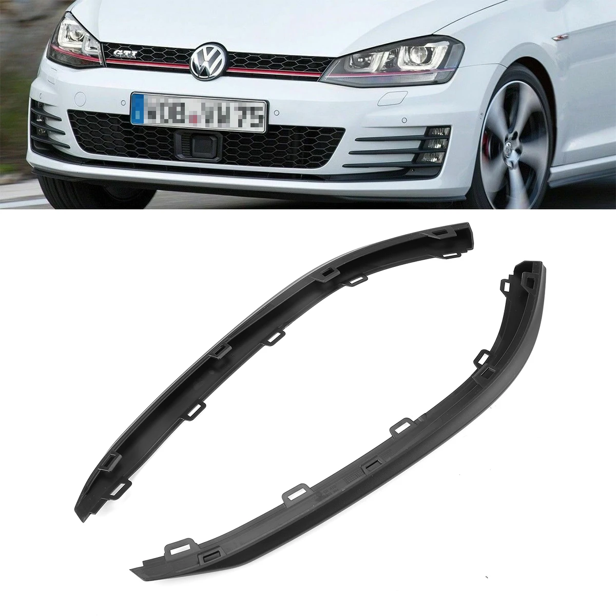 For VW Golf 7 MK7 GTI 2015-2017 Front Bumper Lower Splitters Air Deflector Valance Canards Accessories 5GG8059039B9 5GG8059049B9