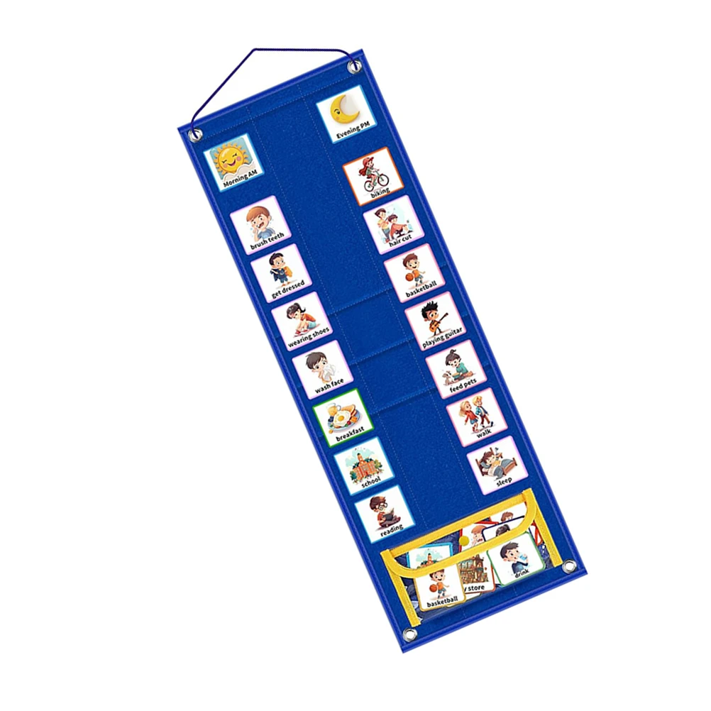 

1 Set Chore Chart Visual Schedule Morning Bedtime Routine Board Responsibility Daily Organizer Communication Cards