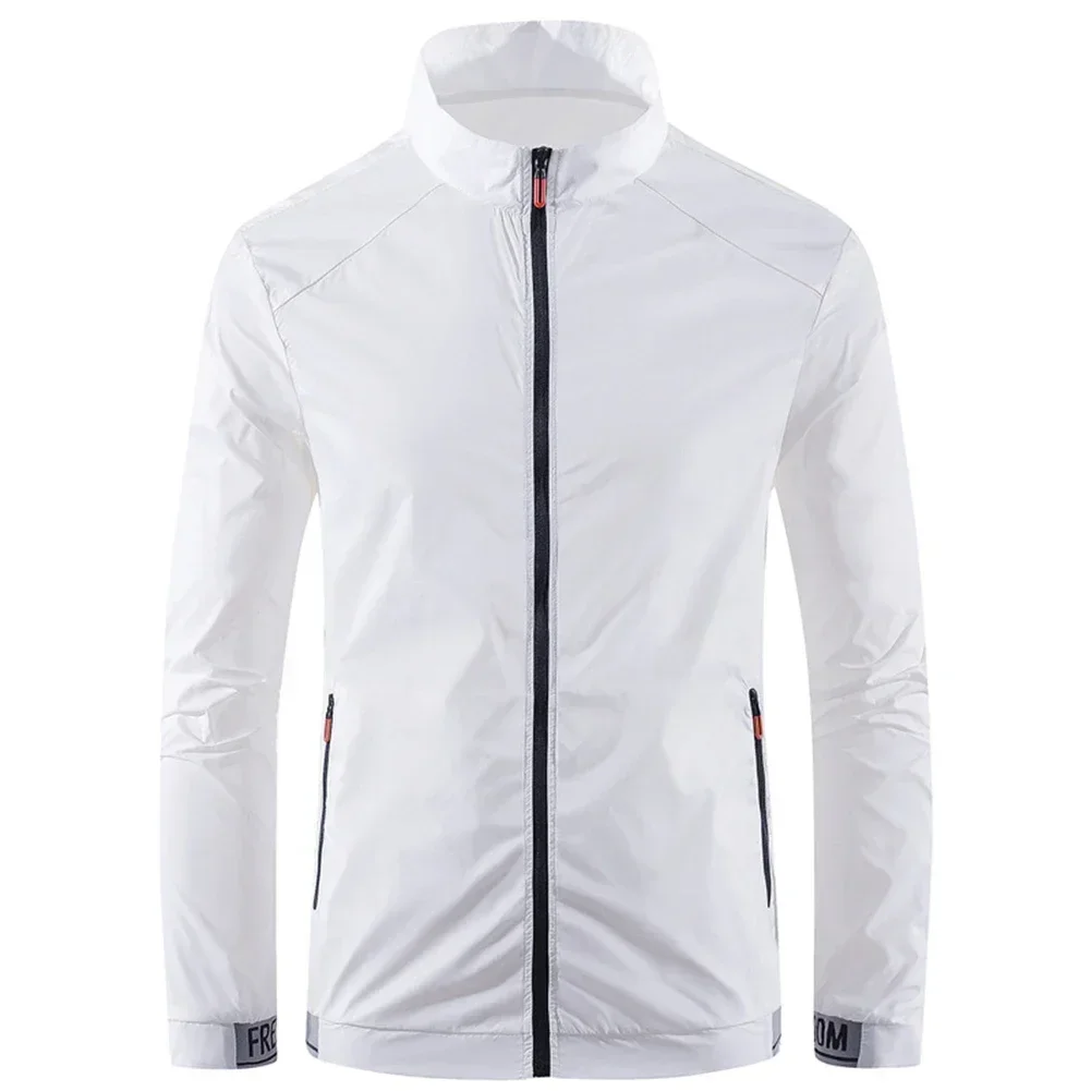 

Sunscreen Coats Men Coat Outdoor Breathable Casual Fishing Long Sleeve Regular Solid Color Sports Waterproof Jacket