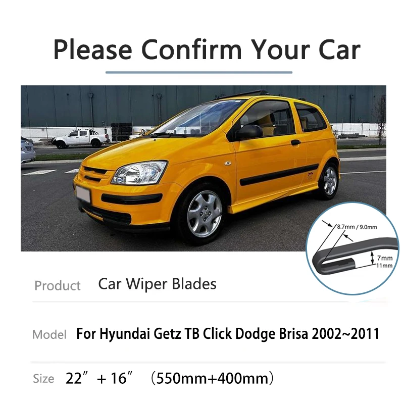 

For Hyundai Getz Click TB parts Accessories 2002~2011 Rubber Window Windshield Windscreen Wiper Auto Rain Brushe Car Wiper Blade